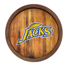 Load image into Gallery viewer, South Dakota State Jackrabbits: Weathered &quot;Faux&quot; Barrel Top Sign - The Fan-Brand