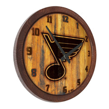 Load image into Gallery viewer, St. Louis Blues: Branded &quot;Faux&quot; Barrel Top Wall Clock - The Fan-Brand