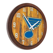 Load image into Gallery viewer, St. Louis Blues: &quot;Faux&quot; Barrel Top Wall Clock - The Fan-Brand