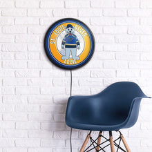 Load image into Gallery viewer, St. Louis Blues: Louie - Round Slimline Lighted Wall Sign - The Fan-Brand