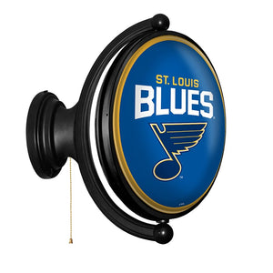 St. Louis Blues: Original Oval Rotating Lighted Wall Sign - The Fan-Brand