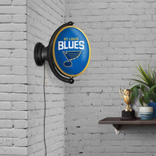 Load image into Gallery viewer, St. Louis Blues: Original Oval Rotating Lighted Wall Sign - The Fan-Brand