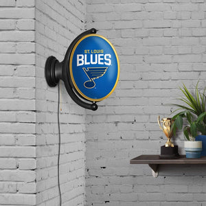 St. Louis Blues: Original Oval Rotating Lighted Wall Sign - The Fan-Brand