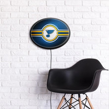 Load image into Gallery viewer, St. Louis Blues: Oval Slimline Lighted Wall Sign - The Fan-Brand