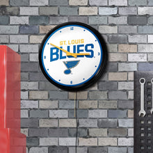 Load image into Gallery viewer, St. Louis Blues: Retro Lighted Wall Clock - The Fan-Brand