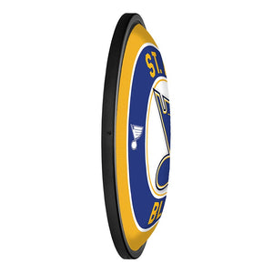 St. Louis Blues: Round Slimline Lighted Wall Sign - The Fan-Brand