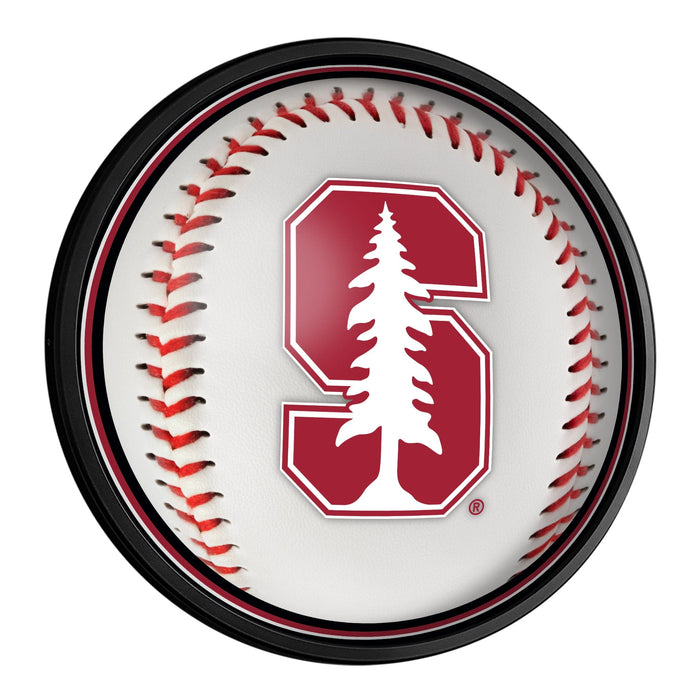 Stanford Cardinal: Baseball - Round Slimline Lighted Wall Sign - The Fan-Brand