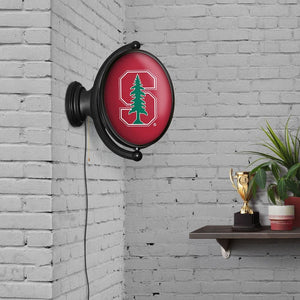 Stanford Cardinal: Original Oval Rotating Lighted Wall Sign - The Fan-Brand
