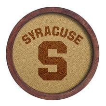 Load image into Gallery viewer, Syracuse Orange: Logo - &quot;Faux&quot; Barrel Framed Cork Board - The Fan-Brand
