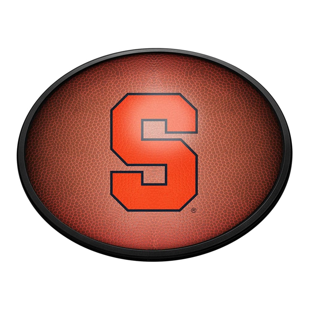 Syracuse Orange: Pigskin - Oval Slimline Lighted Wall Sign - The Fan-Brand