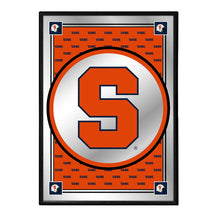 Load image into Gallery viewer, Syracuse Orange: Team Spirit, Logo - Framed Mirrored Wall Sign - The Fan-Brand