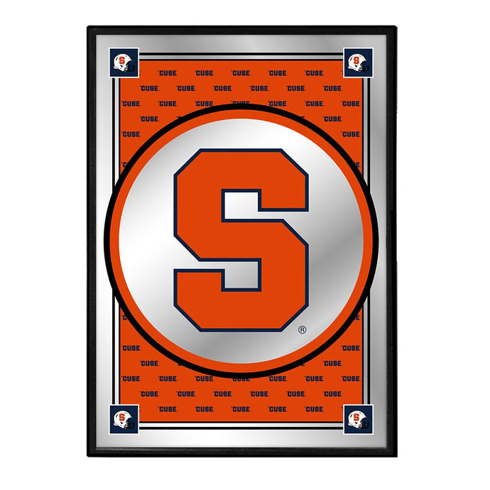 Syracuse Orange: Team Spirit, Logo - Framed Mirrored Wall Sign - The Fan-Brand