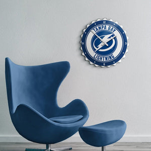 Tampa Bay Lightning: Bottle Cap Wall Clock - The Fan-Brand