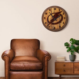 Tampa Bay Lightning: Branded "Faux" Barrel Top Wall Clock - The Fan-Brand