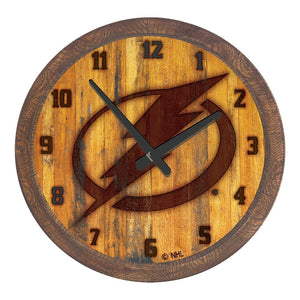 Tampa Bay Lightning: Branded "Faux" Barrel Top Wall Clock - The Fan-Brand