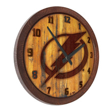 Load image into Gallery viewer, Tampa Bay Lightning: Branded &quot;Faux&quot; Barrel Top Wall Clock - The Fan-Brand