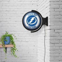 Load image into Gallery viewer, Tampa Bay Lightning: Original Round Rotating Lighted Wall Sign - The Fan-Brand