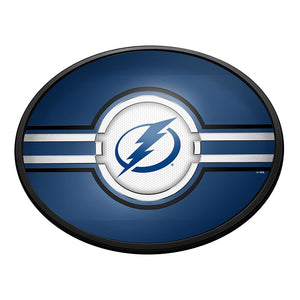 Tampa Bay Lightning: Oval Slimline Lighted Wall Sign - The Fan-Brand