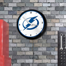 Load image into Gallery viewer, Tampa Bay Lightning: Retro Lighted Wall Clock - The Fan-Brand