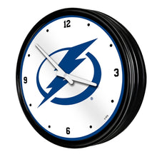 Load image into Gallery viewer, Tampa Bay Lightning: Retro Lighted Wall Clock - The Fan-Brand