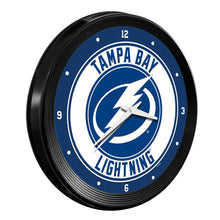 Load image into Gallery viewer, Tampa Bay Lightning: Ribbed Frame Wall Clock - The Fan-Brand