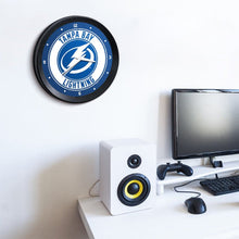 Load image into Gallery viewer, Tampa Bay Lightning: Ribbed Frame Wall Clock - The Fan-Brand