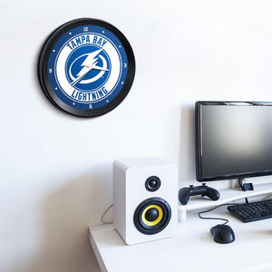 Tampa Bay Lightning: Ribbed Frame Wall Clock - The Fan-Brand