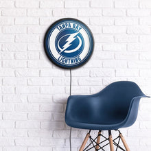 Load image into Gallery viewer, Tampa Bay Lightning: Round Slimline Lighted Wall Sign - The Fan-Brand