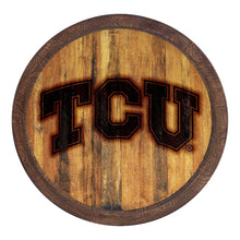 Load image into Gallery viewer, TCU Horned Frogs: Branded &quot;Faux&quot; Barrel Top Sign - The Fan-Brand