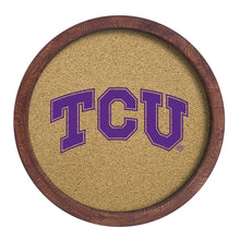 Load image into Gallery viewer, TCU Horned Frogs: &quot;Faux&quot; Barrel Framed Cork Board - The Fan-Brand