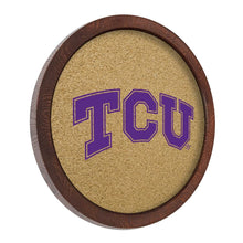 Load image into Gallery viewer, TCU Horned Frogs: &quot;Faux&quot; Barrel Framed Cork Board - The Fan-Brand
