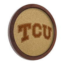 Load image into Gallery viewer, TCU Horned Frogs: &quot;Faux&quot; Barrel Framed Cork Board - The Fan-Brand