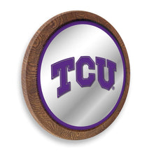 Load image into Gallery viewer, TCU Horned Frogs: &quot;Faux&quot; Barrel Top Mirrored Wall Sign - The Fan-Brand