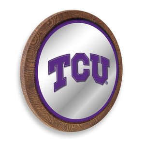 TCU Horned Frogs: "Faux" Barrel Top Mirrored Wall Sign - The Fan-Brand