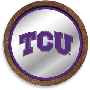 TCU Horned Frogs: "Faux" Barrel Top Mirrored Wall Sign - The Fan-Brand