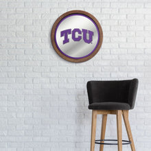 Load image into Gallery viewer, TCU Horned Frogs: &quot;Faux&quot; Barrel Top Mirrored Wall Sign - The Fan-Brand