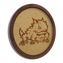Load image into Gallery viewer, TCU Horned Frogs: Mascot - &quot;Faux&quot; Barrel Framed Cork Board - The Fan-Brand