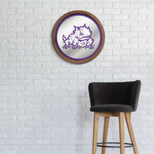 Load image into Gallery viewer, TCU Horned Frogs: Mascot - &quot;Faux&quot; Barrel Top Mirrored Wall Sign - The Fan-Brand