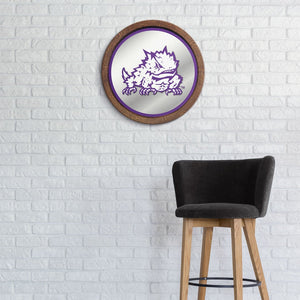 TCU Horned Frogs: Mascot - "Faux" Barrel Top Mirrored Wall Sign - The Fan-Brand