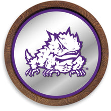 Load image into Gallery viewer, TCU Horned Frogs: Mascot - &quot;Faux&quot; Barrel Top Mirrored Wall Sign - The Fan-Brand