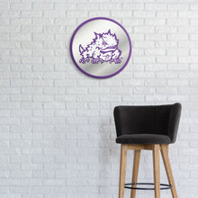 Load image into Gallery viewer, TCU Horned Frogs: Mascot - Modern Disc Mirrored Wall Sign - The Fan-Brand