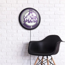 Load image into Gallery viewer, TCU Horned Frogs: Mascot - Round Slimline Lighted Wall Sign - The Fan-Brand