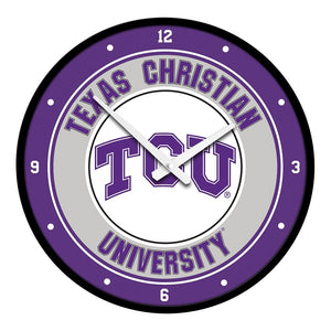 TCU Horned Frogs: Modern Disc Wall Clock - The Fan-Brand