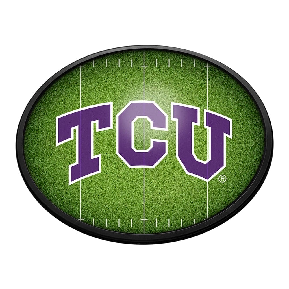 TCU Horned Frogs: On the 50 - Oval Slimline Lighted Wall Sign - The Fan-Brand