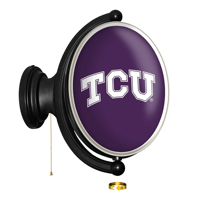 TCU Horned Frogs: Original Oval Rotating Lighted Wall Sign - The Fan-Brand