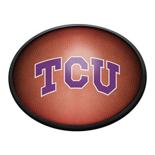 Load image into Gallery viewer, TCU Horned Frogs: Pigskin - Oval Slimline Lighted Wall Sign - The Fan-Brand
