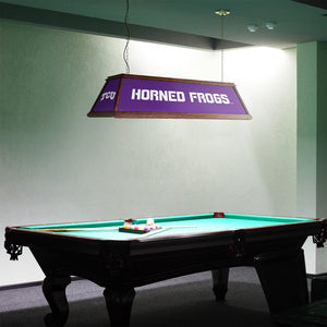 TCU Horned Frogs: Premium Wood Pool Table Light - The Fan-Brand