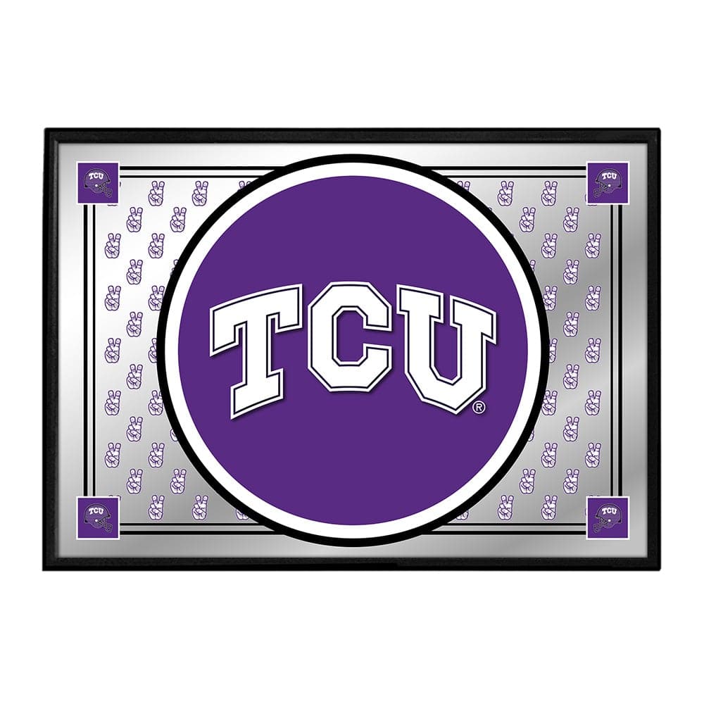 TCU Horned Frogs: Team Spirit - Framed Mirrored Wall Sign - The Fan-Brand