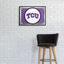 Load image into Gallery viewer, TCU Horned Frogs: Team Spirit - Framed Mirrored Wall Sign - The Fan-Brand