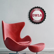 Load image into Gallery viewer, Temple Owls: Bottle Cap Wall Sign - The Fan-Brand